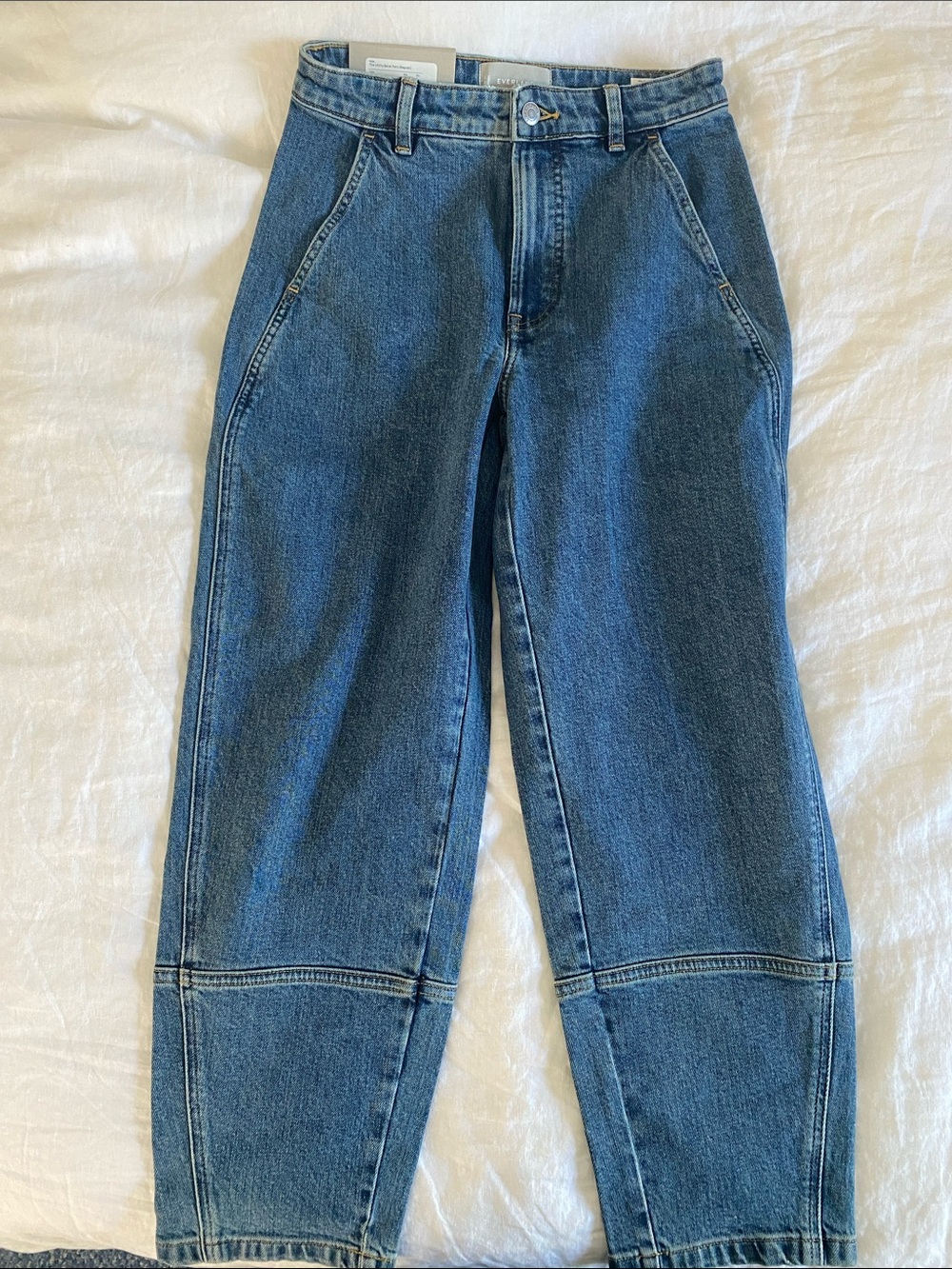 Everlane Utility Barrel Jean in New Blue Denim Size 25R